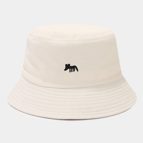 Chapeau Bob Brodé Animal Coton Protection Solaire Chapeau De Pêcheur Décontracté Extérieur Pour Femmes Hommes