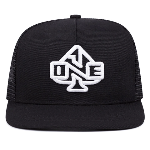 Trucker Hat Cotton Mesh 3D Embroidery Spade Logo Adjustable Snapback Hip Hop Streetwear Sunshade Unisex Baseball Cap