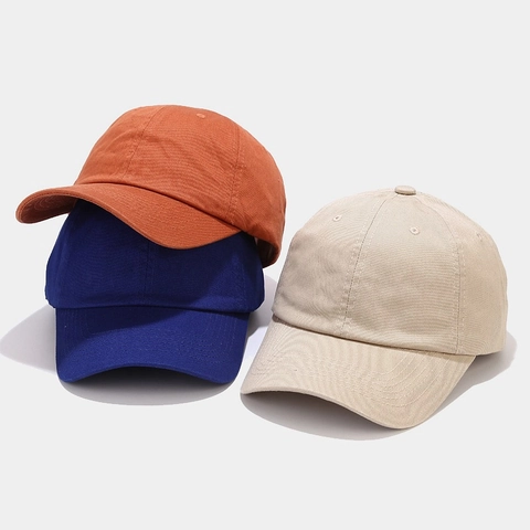 Gorra De Béisbol De Algodón Lisa Parte Superior Suave Visera Curva Protección Solar Ajustable Sombrero Casual Para Hombres Mujeres