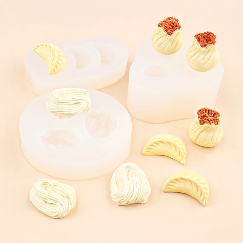 Food Shaped Silicone Mold Shaomai Dumpling Egg Octopus DIY Resin Casting Fondant Cake Decorating Kitchen Tools