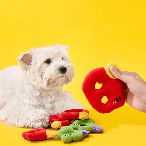 Jouet Siffleur Pour Chien En Peluche Forme De Lettre Jouet À Mâcher Interactif Pour Petits Moyens Chiens Polyester Velours