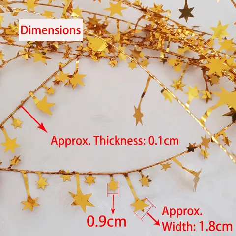 Ghirlanda Di Stelle Di Natale Nastro Di Lamina Metallica Corona Scintillante Ornamento Appeso Decorazione Per Feste
