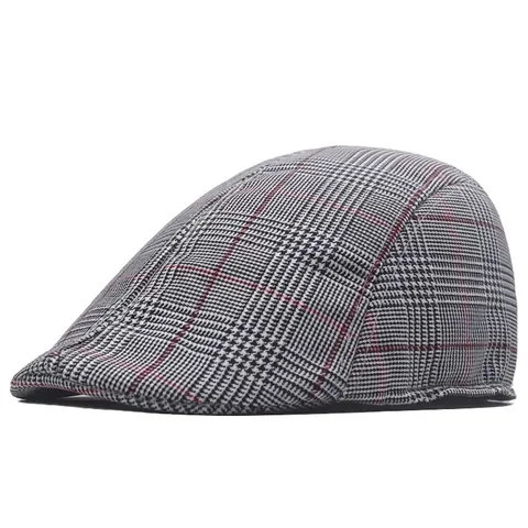 Coppia Piatta A Quadri Retro Britannica Uomo Poliere Fodera In Rete Traspirante Berretto Cappello Ivy