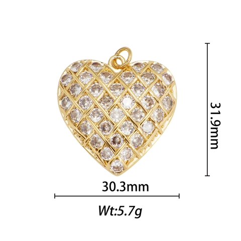Herz Stern Anhänger Charms Kupfer 18K Vergoldet Zirkonia Emaille Für DIY Halskette Schlüsselanhänger Tasche Schmuckherstellung