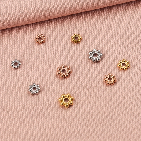 Schneeflocken Blume Spacer Perlen 304 Edelstahl Vergoldet DIY Schmuckherstellung Zubehör Für Armbänder Halsketten Minimalist