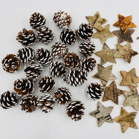 Accessori Decorazione Natale Pigne Aghi Pino Bacche Stelle Ghiande Inverno DIY Puntelli Scena