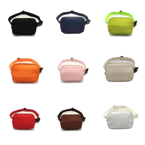 Waterproof Nylon Belt Bag For Women Men Outdoor Sports Waist Pack Adjustable Strap Chest Crossbody Bag For Running Travel