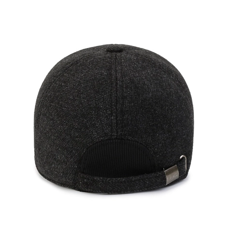 Casquette De Baseball En Laine Pour Hommes Avec Protège-Oreilles Chaude Épaissie Chapeau De Sport Pour Personnes Âgées