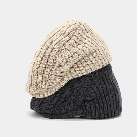 Berretto In Maglia Trecce Retrò Foderato In Pile Termico Invernale Cappello Newsboy Per Donna Uomo Vintage Tinta Unita