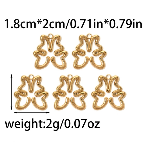DIY Jewelry Making Charms Stainless Steel Alloy Enamel Pendant For Necklaces Bracelets Heart Butterfly Leaf Flower Style