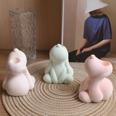 Silicone Candle Holder Mold Animal Dog Pig Paw Bubble Design For DIY Handmade Aromatherapy Plaster Craft Home Decor