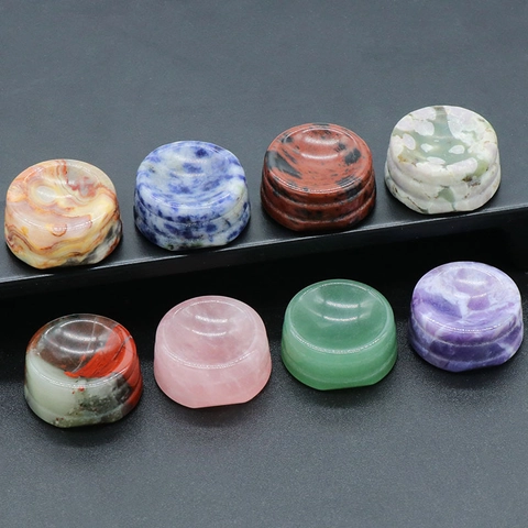 Support De Sphère En Pierre De Cristal Naturel Base D'affichage Pour Boules De Cristal Oeufs Mini Socle En Pierre Polie