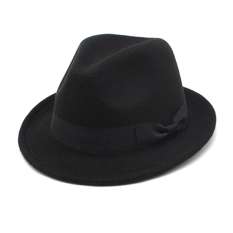 Chapeau Fedora Vintage En Feutre De Laine Avec Ruban Noeud Rétro Élégant Automne Hiver Pour Hommes Femmes