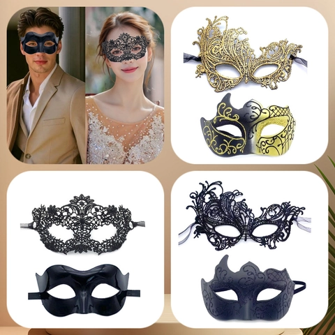 Masquerade Maske Spitzenmaske Und Kunststoffmaske Halloween Party Kostüm Ball Geheimnisvoll Venezianischer Stil Für Damen Herren