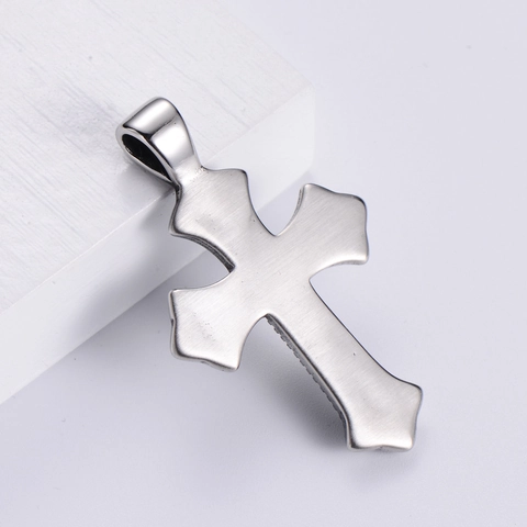 Collana Con Pendente A Croce Da Uomo 304 Acciaio Inossidabile Vintage Gotico Totem Intagliato Punk Rock Gioielli