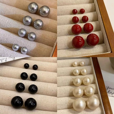 Elegant Artificial Pearl Stud Earrings With 925 Sterling Silver Earring Post Simple Versatile High End Jewelry For Women Fashion Niche Style