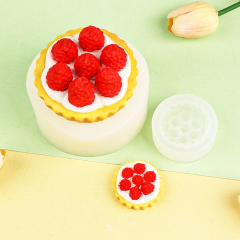 Moule Silicone Framboise 3D Forme Baie Multi-Cavité Flexible Pour Décoration Gâteaux Pudding Bougie Savon Bricolage Accessoire