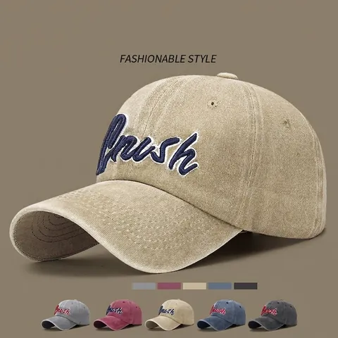 Cappello Da Baseball In Cotone Lavato Vintage Retro Ricamo Crush Fibbia In Metallo Regolabile Cappello Da Sole All'Aperto Unisex Casual