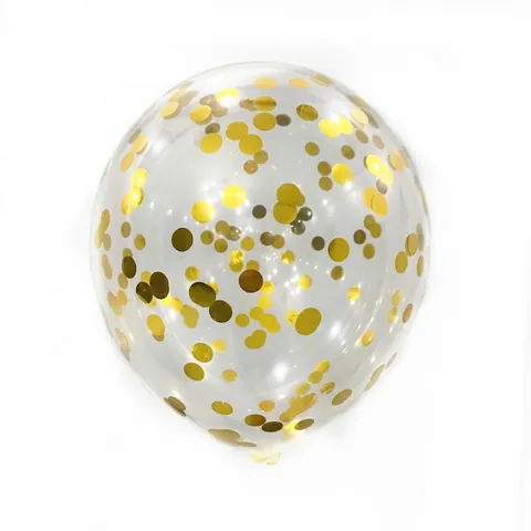 Confetti Balloons Transparent Latex Sparkling Sequins Round Party Decorations For Wedding Birthday Anniversary Celebration