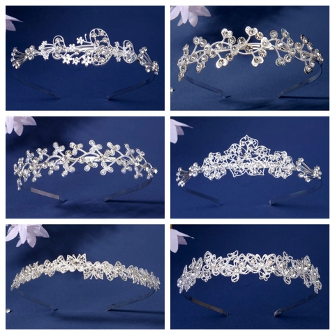 Elegante Strass Tiara Kroon Legering Bloem Blad Hoofdband Voor Bruiloft Feest Podiumoptreden Vrouwen Meisjes