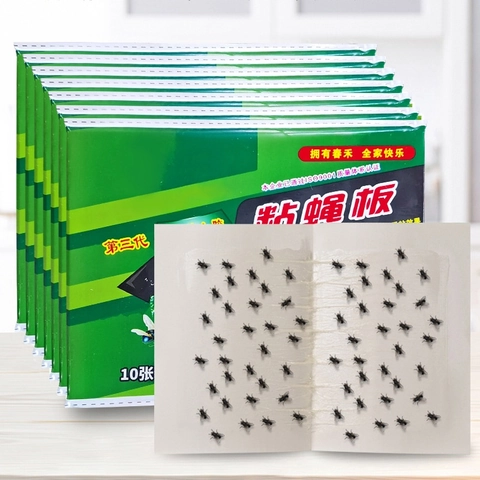 Fly Sticky Paper Glue Board Trap For Indoor Outdoor Pest Control Non Toxic Strong Adhesive Catching Mosquitoes