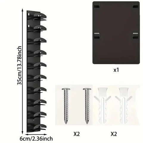 Baseball Cap Organizer Rack Wall Mounted Hat Holder Plastic Vertical Closet Door Hanger Multi Hook Storage Stand