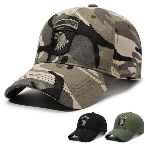 Cappello Da Baseball Tattico Twill Di Cotone Ricamo Aquila Airborne Sport All'aperto Stile Militare Regolabile Uomo