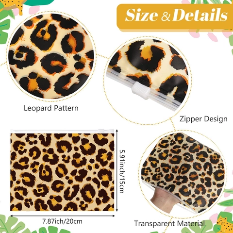 Leopard Print Makeup Bag Waterproof EVA Portable Travel Toiletry Storage Pouch Zipper Organizer For Women