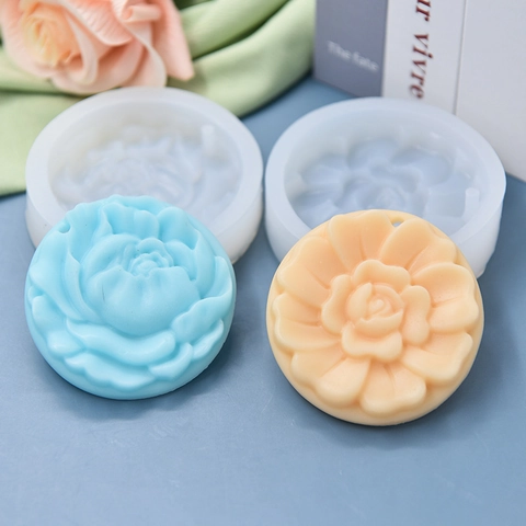 3D Blumen Silikonform Florales Muster Rose Pfingstrose Geformt Für DIY Backen Kuchen Fondant Seife Kerze Harz Handwerk