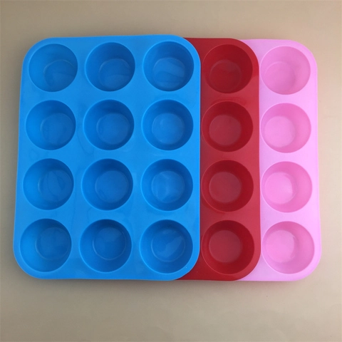 Stampo Rotondo In Silicone Per Muffin Torte Cottura DIY Gelatina Sapone Candela Cucina Resistente Al Calore Antiaderente