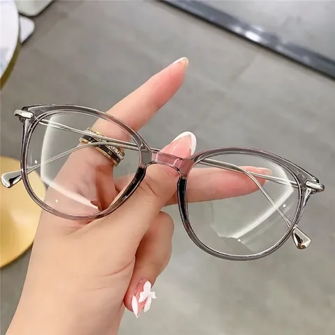 Montatura Occhiali Rotondi Retro Anti Luce Blu Occhiali Ottici Per Donne Uomini Moda PC Aste In Metallo Pronti Per Lenti