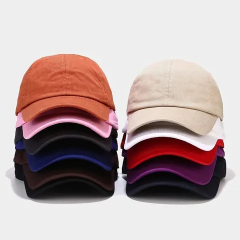 Cappello Da Baseball In Cotone Tinta Unita Visiera Curva Protezione Solare Regolabile Berretto Casual Per Uomo Donna