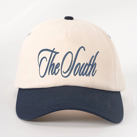 Cappellino Baseball Colore Contrasto Ricamato Lettera The South Poliestere Vintage Retro Regolabile Protezione Solare