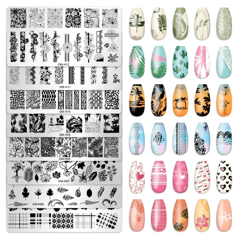 Nail Stamping Plates Stainless Steel Manicure Stencil Template DIY Decoration Floral Butterfly Animal Print Salon Tool
