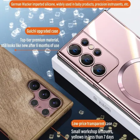 Magnetic Phone Case Electroplated Transparent Matte Shockproof MagSafe Compatible Lens Protection For Samsung Galaxy