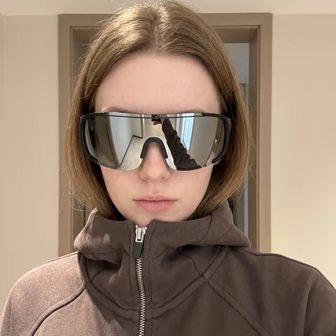 Gafas De Sol Oversized Shield Integradas UV400 Cortavientos PC Deporte Ciclismo Exterior Futurista Para Hombres Mujeres