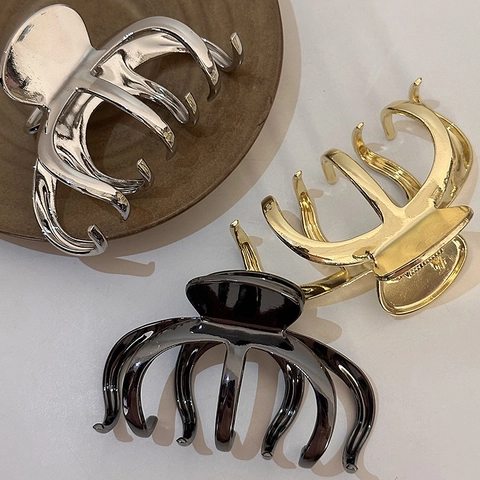 Eleganter Großer Haarspange Metall Geometrisch Starker Halt Haarklammer Für Dickes Haar Damen Haarschmuck