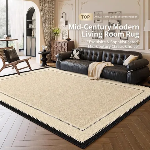 French Retro Living Room Carpet Persian Velvet Waterproof Area Rug Thickened Non Slip Woven Pattern Vintage Decor