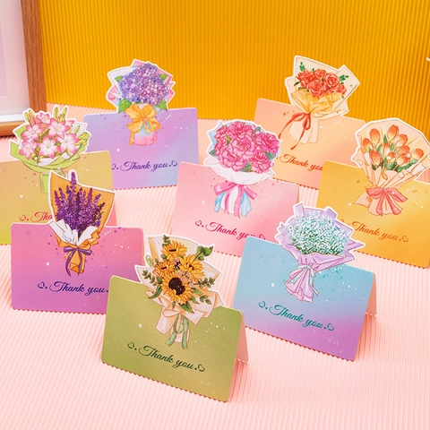 Biglietti Di Auguri Con Bouquet Di Fiori 3D Biglietti Di Ringraziamento Floreali Per Compleanno Festa Della Mamma Matrimonio
