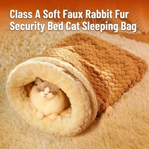 Sacco A Pelo Per Animali Domestici Cuccia Per Gatti Caldo Morbido Peluche Semichiuso Ispessito Letto In Pile Per Piccoli Cani