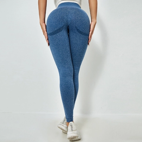 Pantalones De Yoga Sin Costuras Cintura Alta Nylon Spandex Control De Abdomen Levantamiento De Glúteos Leggings De Fitness