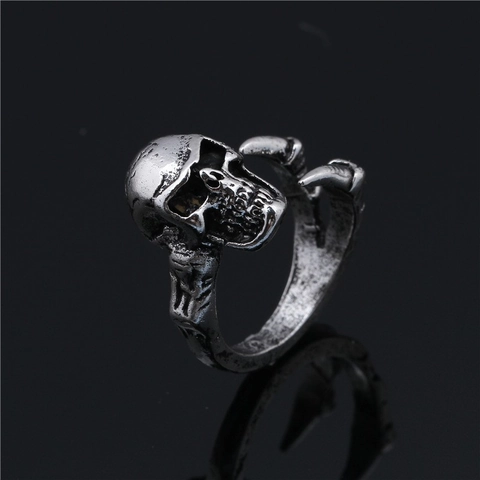 Punk Rings Alloy Adjustable Open Vintage Gothic Dragon Claw Octopus Skeleton Animal Motif For Men Women