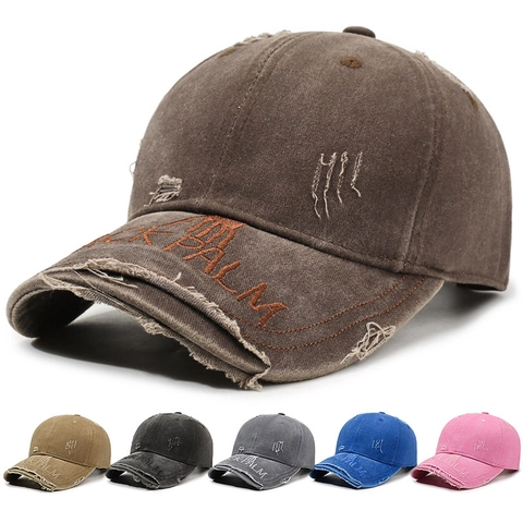 Retro Distressed Gewaschene Baumwolle Baseball Cap Vintage Worn Out Stickerei Sonnenschutz Outdoor Casual Hat Unisex