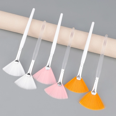 Fächerförmiger Make-Up Pinsel Synthetikfaser Gesichtsmaske Säurepeeling Applikator Weiche Borsten Beauty Tools