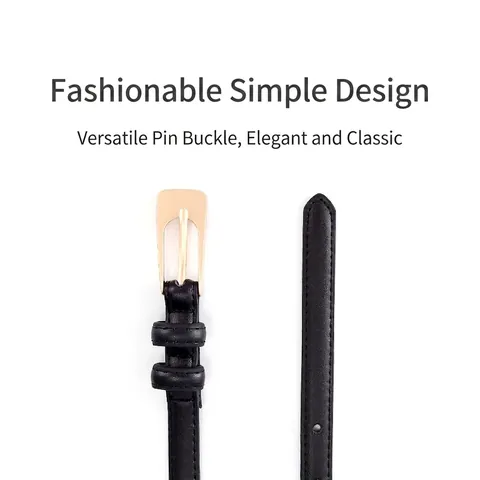Cintura Sottile In Pelle PU Da Donna Con Fibbia Ad Ardiglione In Lega Retro Girovita Minimalista Versatile