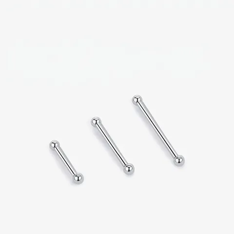 Pendientes Minimalistas De Barra Con Cuentas Redondas Dobles Y 925 Sterling Silver Earring Post Para Dormir Mujeres