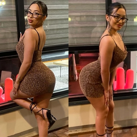 Sexy Backless Mini Dress Women Spaghetti Straps Bodycon Knitted Metallic Yarn Rhinestone Party Clubwear