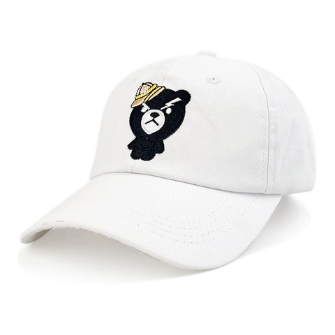 Cappello Da Baseball In Cotone Ricamo Orso Cartone Animato Protezione Solare Regolabile Cappello Da Sole Sportivo Casual Per Uomini Donne