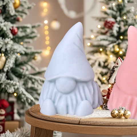 Christmas Gnome Silicone Mold 3D Santa Elf Shape For DIY Scented Candle Making Plaster Resin Craft Festive Home Decor