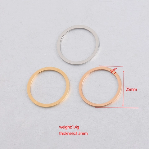 Ciondoli Ad Anello Tondo In Acciaio Inossidabile 304 Lucidato A Specchio Geometrico Componenti Gioielli Per Accessori Fai Da Te